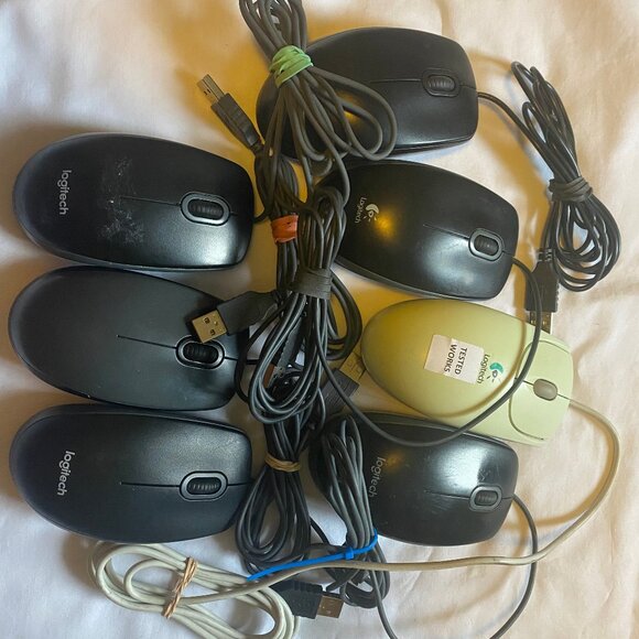Lot of 7 Dell Optical USB Mouse All Working Good Condition - Picture 2 of 4